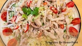  Presentation with thai food - Presentation design enhanced with traditional-thai-food-of-papaya background and a  colored foreground