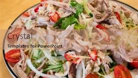  Presentation with thai food - Presentation theme enhanced with traditional-thai-food-of-papaya background and a  colored foreground