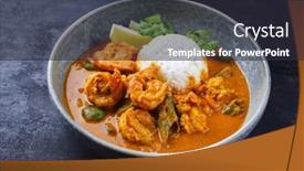  Presentation with curry - Slide set enhanced with traditional-thai-kaeng-phet-red background and a wine colored foreground