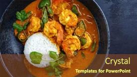  Presentation with curry - PPT layouts with traditional-thai-kaeng-phet-red background and a tawny brown colored foreground