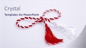  Presentation with traditional - Audience pleasing theme consisting of traditional-trinket-worn-in-honour backdrop and a sky blue colored foreground