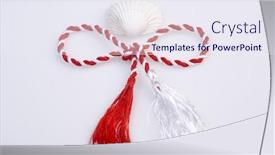  Presentation with seashell - Beautiful slide set featuring traditional trinket worn in honour of march 1 and seashell backdrop and a sky blue colored foreground
