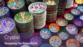  Presentation with ceramics - Slide set enhanced with traditional-turkish-ceramics background and a violet colored foreground