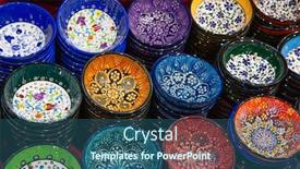  Presentation with ceramics - PPT theme featuring traditional-turkish-ceramics background and a ocean colored foreground