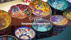  Presentation with ceramics - Cool new presentation theme with traditional-turkish-ceramics backdrop and a tawny brown colored foreground