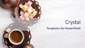  Presentation with coffee borders - Slide deck consisting of traditional turkish coffee and turkish background and a sky blue colored foreground