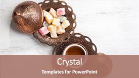  Presentation with turkish - Theme with traditional turkish coffee and turkish background and a coral colored foreground