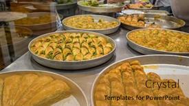 Presentation with turkish - Presentation featuring traditional-turkish-dessert-baklava-close background and a  colored foreground