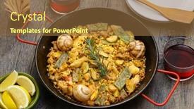  Presentation with rabbit - PPT layouts enhanced with traditional-valencian-paella-in-spain background and a  colored foreground