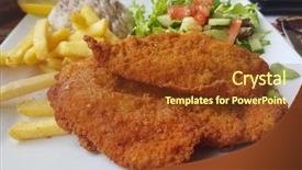  Presentation with traditional indian drink masala chai - Beautiful presentation theme featuring traditional vienna schnitzel with crispy backdrop and a  colored foreground