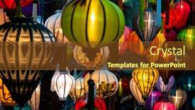  Presentation with lanterns - Slide deck consisting of traditional-vietnamese-colorful-lanterns background and a tawny brown colored foreground