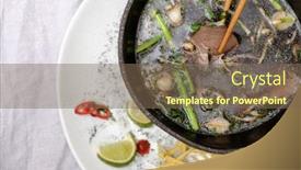  Presentation with traditional vietnamese soup pho - Presentation featuring traditional-vietnamese-pho-bo-soup background and a violet colored foreground