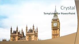  Presentation with traditional kingdom - Presentation having traditional view of big ben in london united kingdom background and a sky blue colored foreground