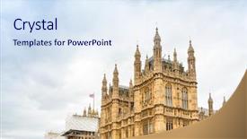  Presentation with traditional kingdom - Presentation consisting of traditional view of big ben in london united kingdom background and a sky blue colored foreground