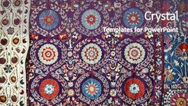  Presentation with embroidery - Colorful slide deck enhanced with traditional vintage embroidery from uzbekistan backdrop and a violet colored foreground
