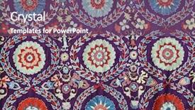 Presentation with embroidery - Cool new slides with traditional vintage embroidery from uzbekistan backdrop and a violet colored foreground