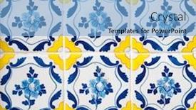  Presentation with tile - Theme with traditional-vintage-portuguese-ceramic-tile background and a light blue colored foreground