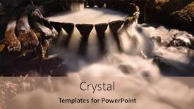  Presentation with old clothes - Presentation design consisting of traditional-way-of-washing-carpets background and a coral colored foreground