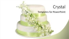  Presentation with white wedding - Colorful presentation enhanced with traditional wedding cake backdrop and a white colored foreground