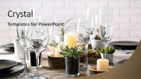  Presentation with dinner invitation - Theme enhanced with traditional wedding invitation - table served with succulents background and a white colored foreground