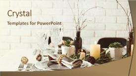  Presentation with succulents - Slides enhanced with traditional wedding invitation - table served with succulents background and a cream colored foreground