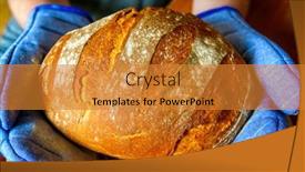  Presentation with wheat - Presentation design enhanced with traditional-wheat-and-rye-bread background and a gold colored foreground