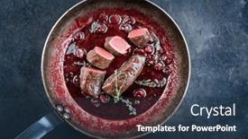  Presentation with frying - PPT theme having traditional-wild-hare-back-filet background and a tawny brown colored foreground