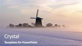  Presentation with fog - Audience pleasing PPT theme consisting of crackers and sauce isolated on white backdrop and a lemonade colored foreground