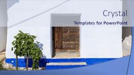  Presentation with czech republic - PPT theme with traditional-wine-cellars-in-blatnice background and a  colored foreground