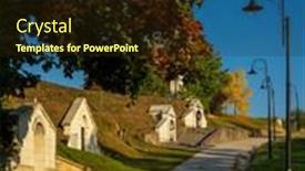  Presentation with wine - Slide set featuring traditional-wine-cellars-in-tolcsva background and a wine colored foreground