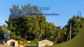  Presentation with hungary - PPT theme with traditional-wine-cellars-in-tolcsva background and a light blue colored foreground