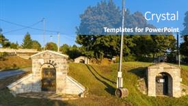  Presentation with hungary - PPT layouts with traditional-wine-cellars-in-tolcsva background and a  colored foreground