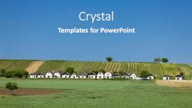  Presentation with wine - Theme enhanced with traditional-wine-cellars-street background and a teal colored foreground