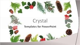  Presentation with christmas border design - PPT layouts having traditional-winter-christmas-new-year background and a white colored foreground