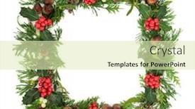  Presentation with winter border - Colorful presentation theme enhanced with traditional-winter-solstice-christmas-new backdrop and a soft green colored foreground