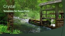  Presentation with resort - Theme featuring traditional-wooden-architecture-in-luce background and a tawny brown colored foreground