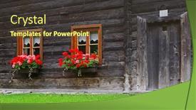  Presentation with architecture - PPT theme featuring traditional-wooden-architecture-in-south background and a tawny brown colored foreground