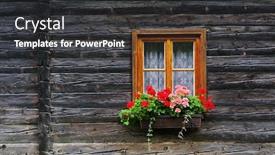  Presentation with architecture - Beautiful slide deck featuring traditional-wooden-architecture-in-south backdrop and a dark gray colored foreground