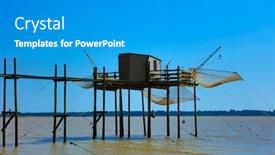  Presentation with hut - Presentation theme enhanced with traditional-wooden-fishing-hut background and a gray colored foreground