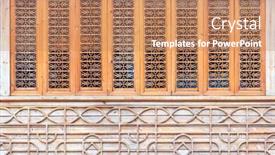  Presentation with windows - Beautiful slides featuring traditional-wooden-wall-with-lattice backdrop and a coral colored foreground