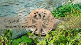  Presentation with spinning wheel - Cool new presentation with traditional-wooden-water-wheel-spinning backdrop and a coral colored foreground