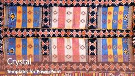  Presentation with wool - Presentation theme consisting of traditional wool carpet with geometric background and a coral colored foreground