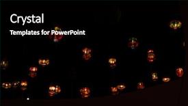  Presentation with lantern - Presentation design featuring traditionnal lantern in hoi background and a black colored foreground