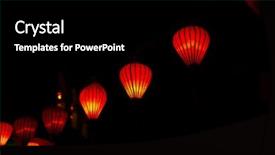  Presentation with vietnam - Cool new PPT theme with traditionnal lantern in hoi backdrop and a black colored foreground