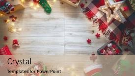  Presentation with christmas silver blue turquoise baubles - Slides featuring traditions space for your text background and a  colored foreground