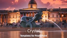  Presentation with london - PPT layouts with trafalgar-square-in-london background and a tawny brown colored foreground