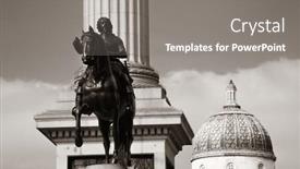  Presentation with square - Colorful PPT layouts enhanced with trafalgar-square-with-nelsons-column backdrop and a gray colored foreground