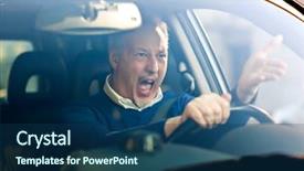  Presentation with angry - Audience pleasing PPT layouts consisting of traffic - angry driver backdrop and a ocean colored foreground