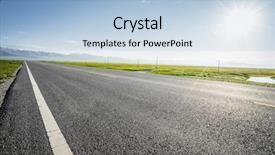  Presentation with traffic road - Presentation theme featuring traffic - asphalt road background and a light blue colored foreground