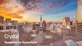  Presentation with usa - Cool new presentation design with traffic - indianapolis indiana usa skyline backdrop and a violet colored foreground
